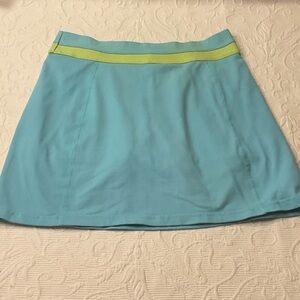 Life Is Good Aqua and Lime Mini Skort. Small. Athletic